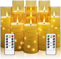 Flameless LED Candles with Timer 9 Pc Flickering