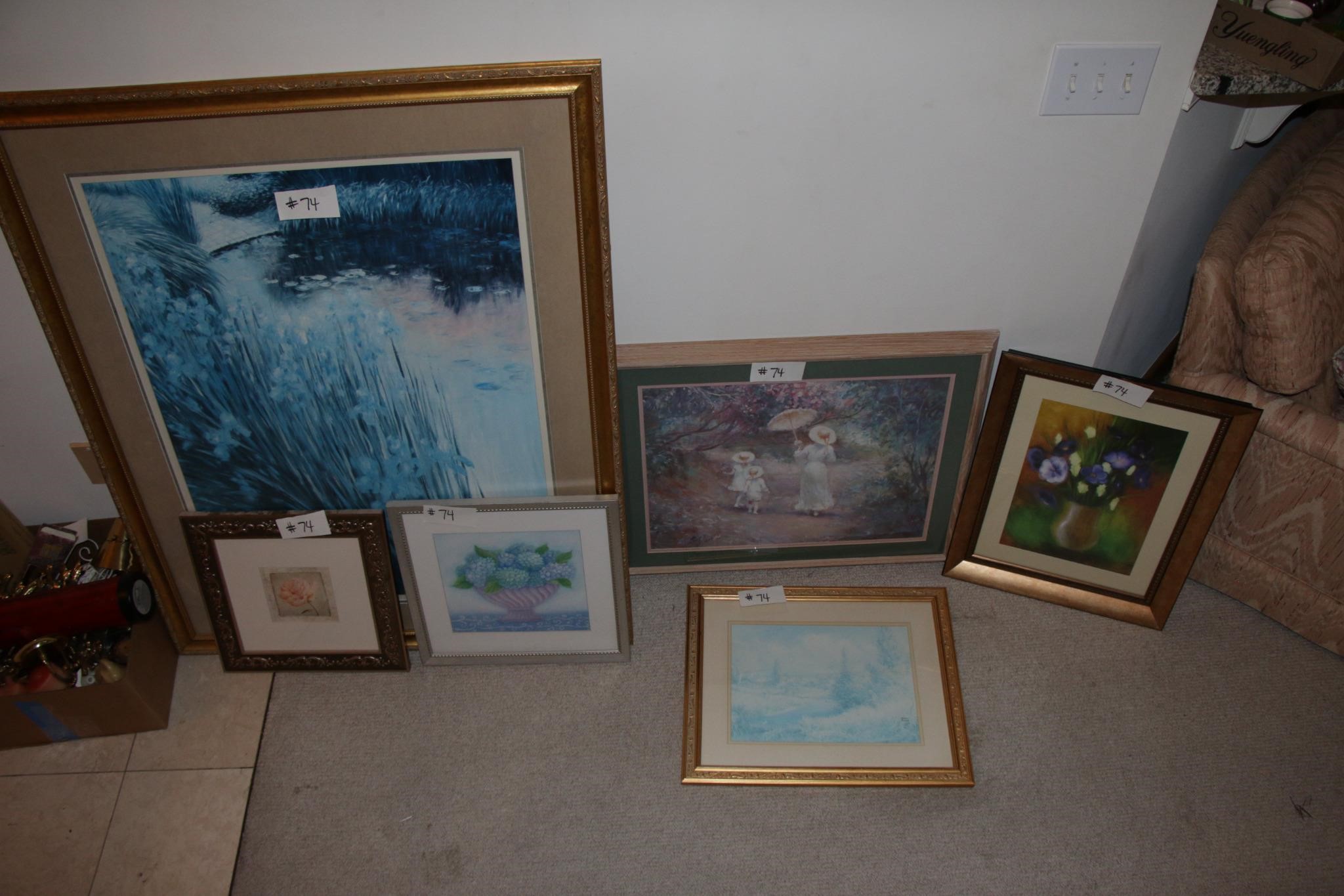 Group of Framed Pictures.