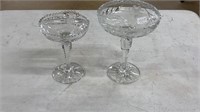 Two Cut Glass Compotes