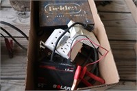 Misc. Box of Elec. Tools & Supplies, Batt Charger