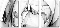 Black and White Abstract Line Art Canvas Print
