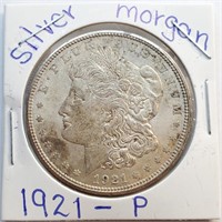 45 - 1921 "P" SILVER MORGAN DOLLAR