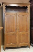 Louis XV Style Oak Linen Cabinet.