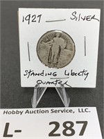 Silver 1927 Standing Liberty Quarter
