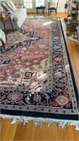 Extra large Heriz carpet rug in blues and