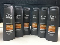 (6)12FLoz DOVE Men+Care 2-1 Shampoo Conditioner