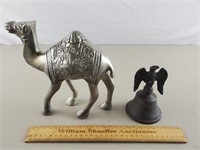 Metal Camel & Cast Iron Eagle Bell