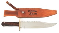 BOWIE KNIFE WITH LEATHER SHEATH