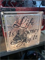 Life's A Journey Glass Light Decor