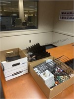 Three boxes, office supplies
