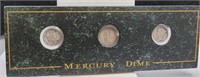 (3) 1940s Mercury 90% Silver Dimes