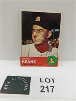1963 TOPPS JOHNNY KEANE BASEBALL CARD