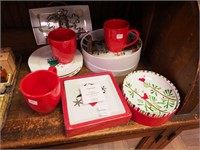 11 pieces of mostly Crate & Barrel Christmas