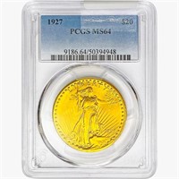 1927 $20 Gold Double Eagle PCGS MS64
