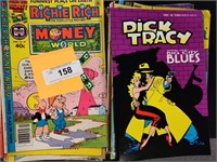 2 stacks vintage comics