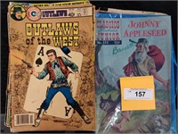 2 stacks vintage comics