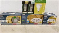 3 UTILITECH RECESSED LIGHT KITS W/2 DIMMABLE BULBS