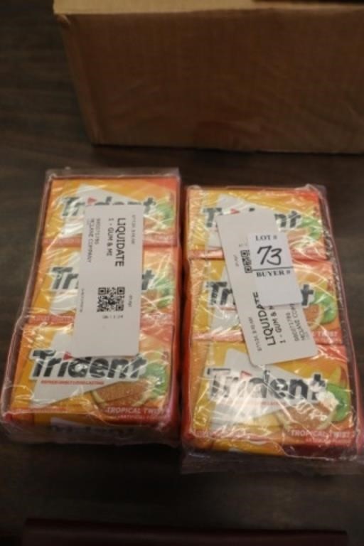 TWO NEW BOXES OF TRIDENT SUGAR FREE GUN (IN DATE0