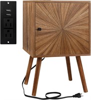 Lot of 2 Nightstand with Charging Station