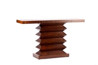 Modern rosewood veneered console table