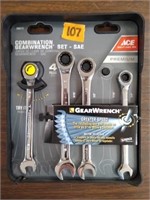 ACE 4-pc Combination GearWrench SAE