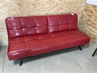 Red Leather Futon PU ONLY