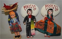 (3) Vintage Handmade Doll Figures: Mexico +