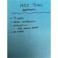 (7) 1955 Topps Baseball Cards Exmt