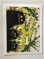 11"x14" Three Black Cats Maud Lewis Print