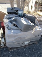 Pallet of janitorial equipment