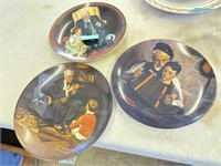 3 Knowles Norman Rockwell Plates