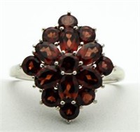 Genuine 3.50 ct Garnet Cocktail Ring