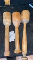 vintage wooden mashers