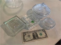 Vintage Cut Glass trinket/candy dishes