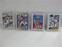 Four Mark McGwire Baseball Cards In Cases