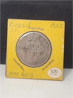 BRAZIL 1922 400 REIS Coin