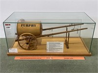 Superb Model Wooden FURPHY Water Cart In Glass