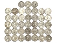 38 Silver Quarters 36 Washington & 2 Stand Liberty