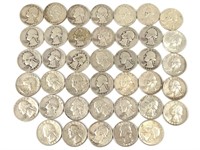 40 Silver Washington Quarters, US Coins