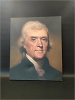 Thomas Jefferson Print on Canvas (imperfections)