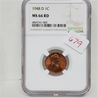 NGC 1948D MS66RD Wheat Penny