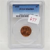 PCGS 1935 MS65RD Wheat Penny