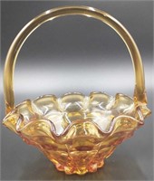 Vintage Honey Amber Basket