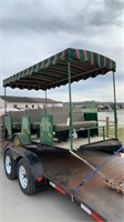 green covered wagon