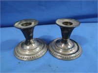 Weighted Sterling Candle Holder Pair