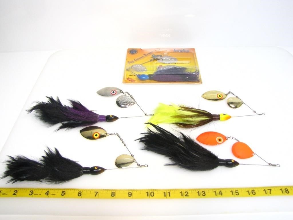 ASSORTED LARGE MUSKIE SPINNER BAITS