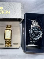 Croton 23K Gold Plated & Stauer Men's Watches