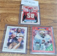 3 FOOTBALL TRADING CARDS