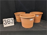 3 - 13" Terra Cotta Cylinder Pots