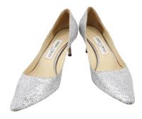 Jimmy Choo Sparkly Silver Heels